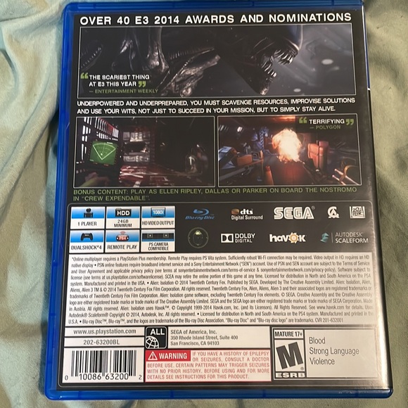 Alien Isolation Nostromo Edition ps4 PlayStation 4 video game - Picture 2 of 5